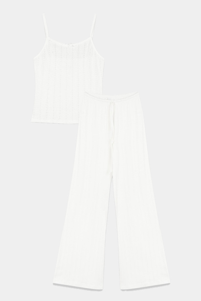 Off White Openwork Set "Rosie" No 2