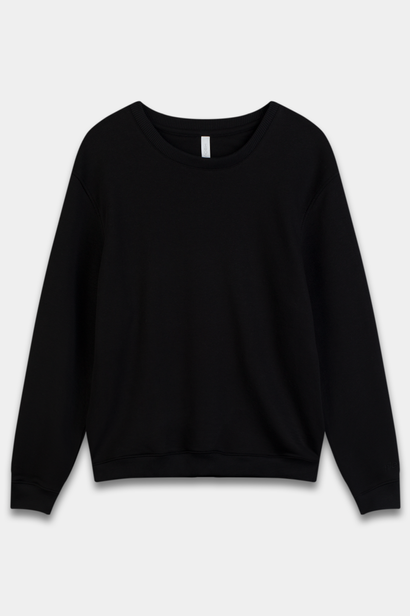 Black Organic Basic Sweatshirt for Men