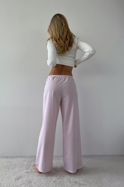 Pink Striped Pajama Pants