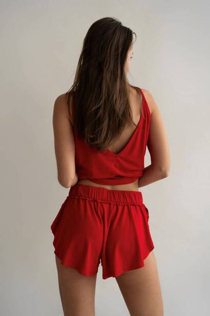 Red Pajama Top "Jolly"