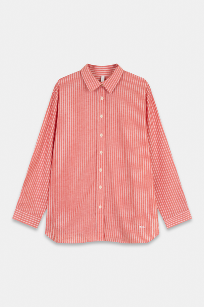 Red Striped Oversize Shirt "Carla"
