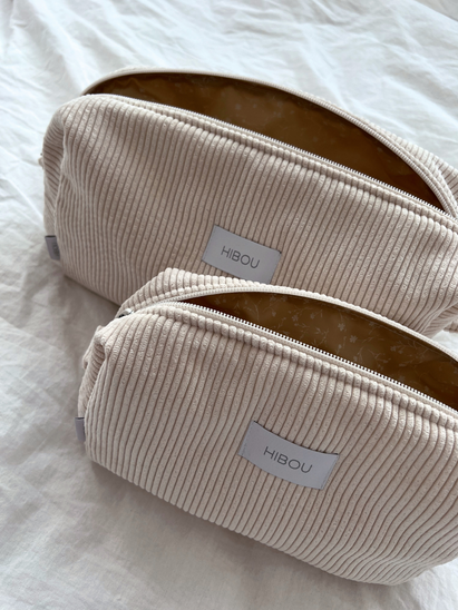 Small Toiletry Bag in Beige