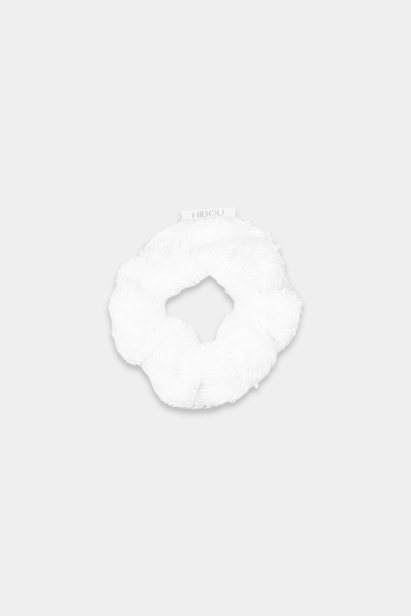 White Terrycloth Scrunchie