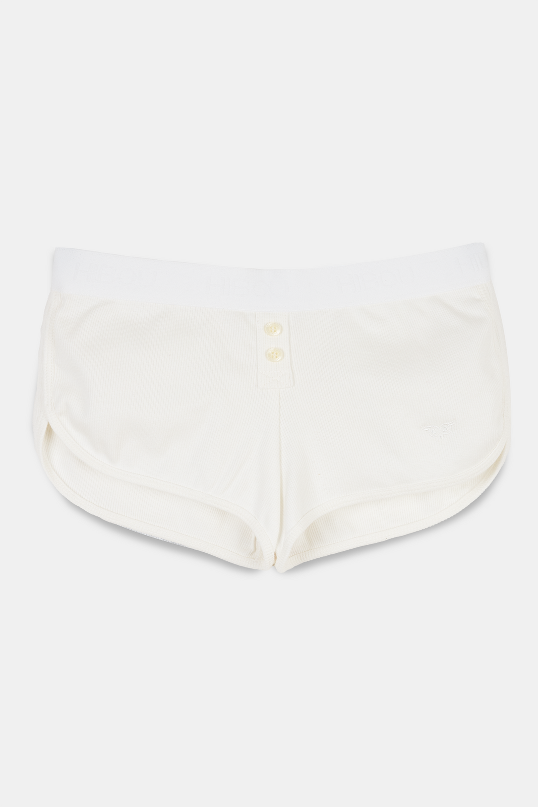  Ribbed Hotpants in Off-white "Lea"