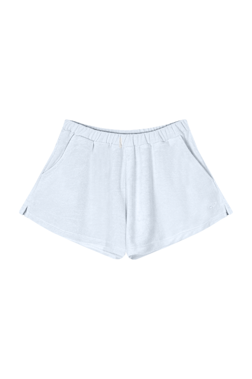 Baby Blue Terrycloth Shorts with Pockets