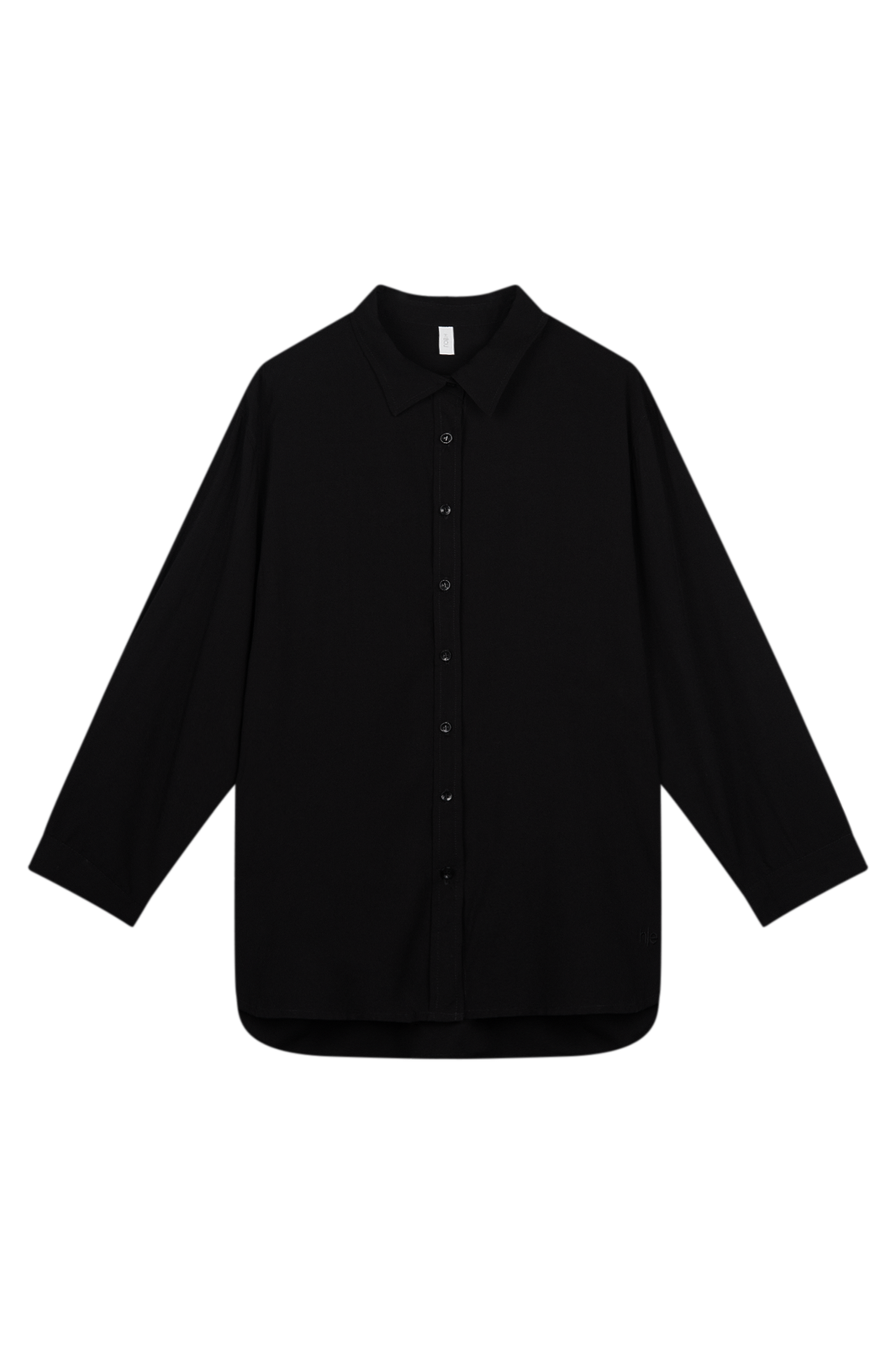 Black Viscose Oversize Shirt