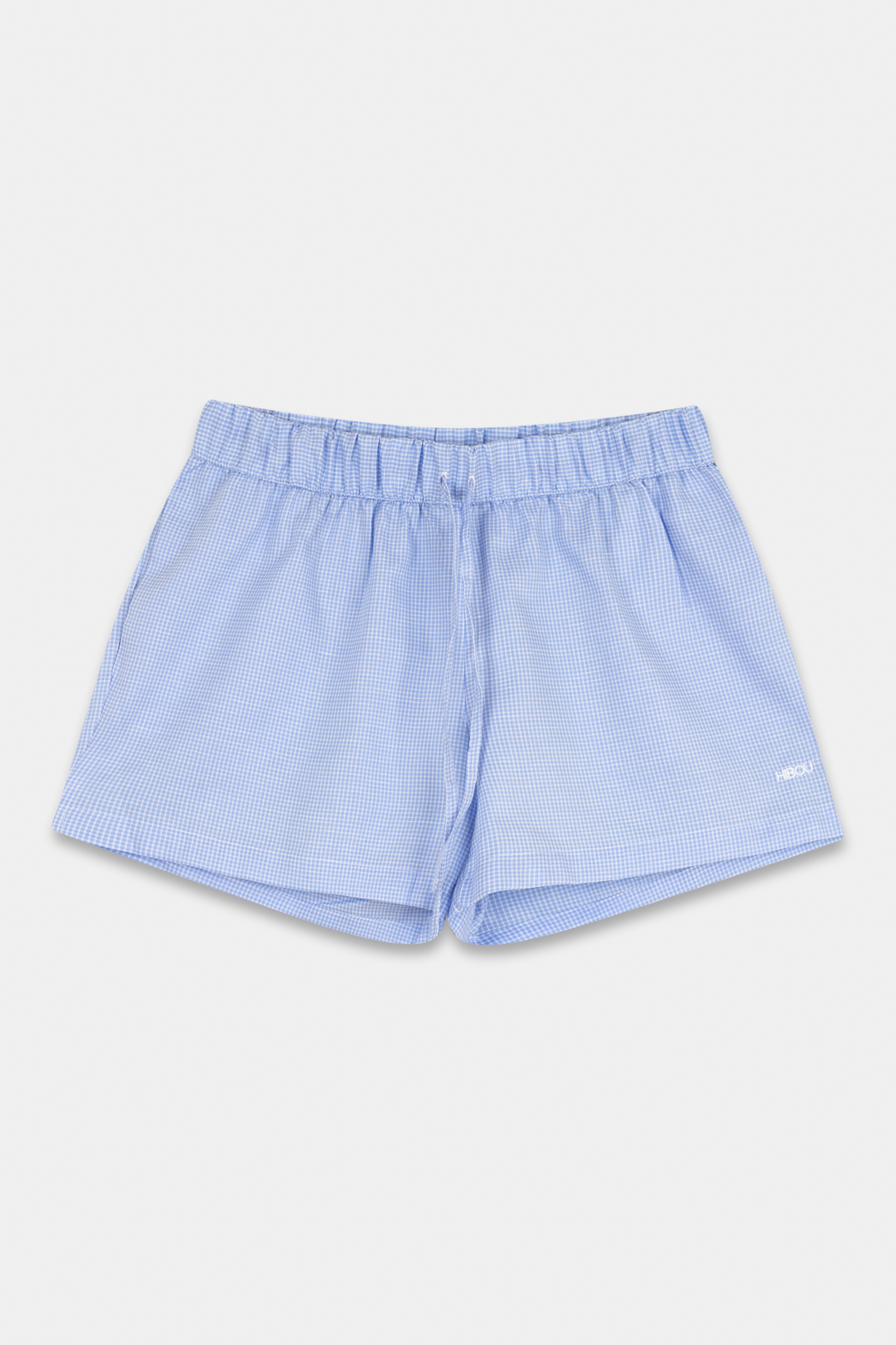 Blue Checkered Shorts with Pockets