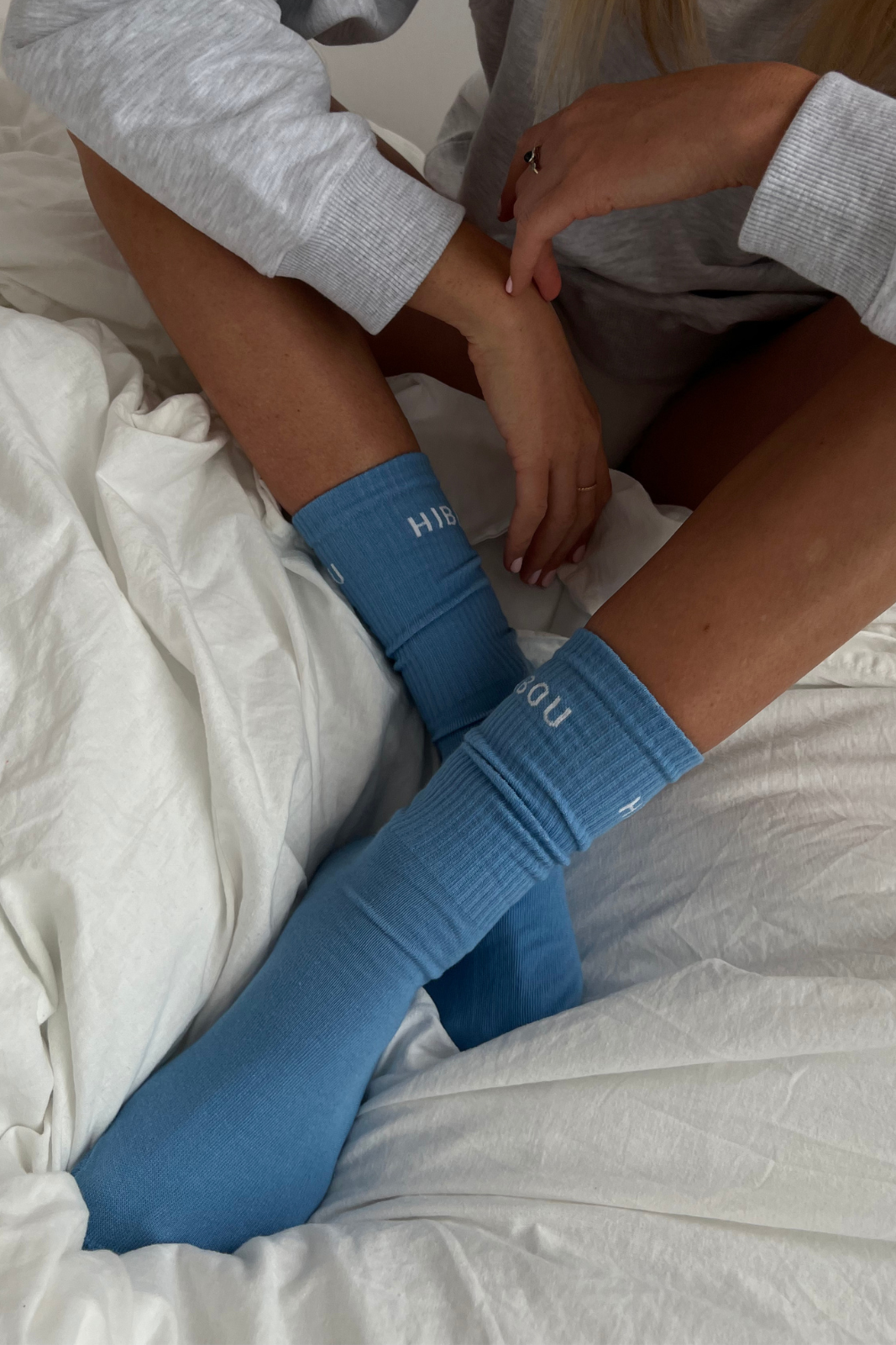 Blue Hibou Socks