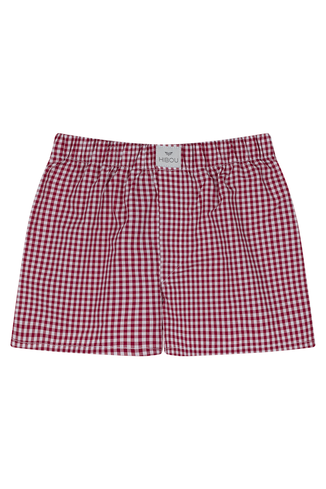 Burgundy Checkered Boxers for Boys