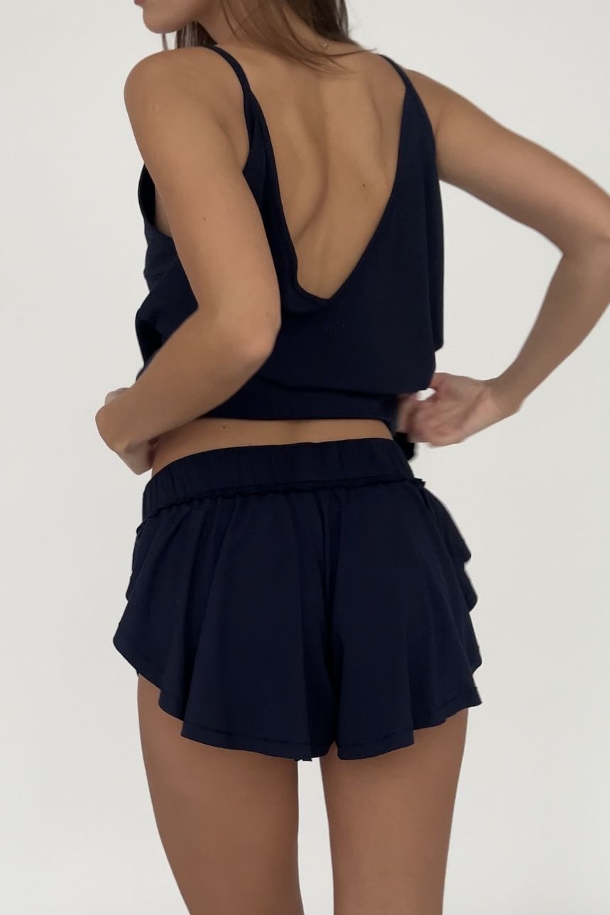 HIBOU Dark Navy Pajama Top