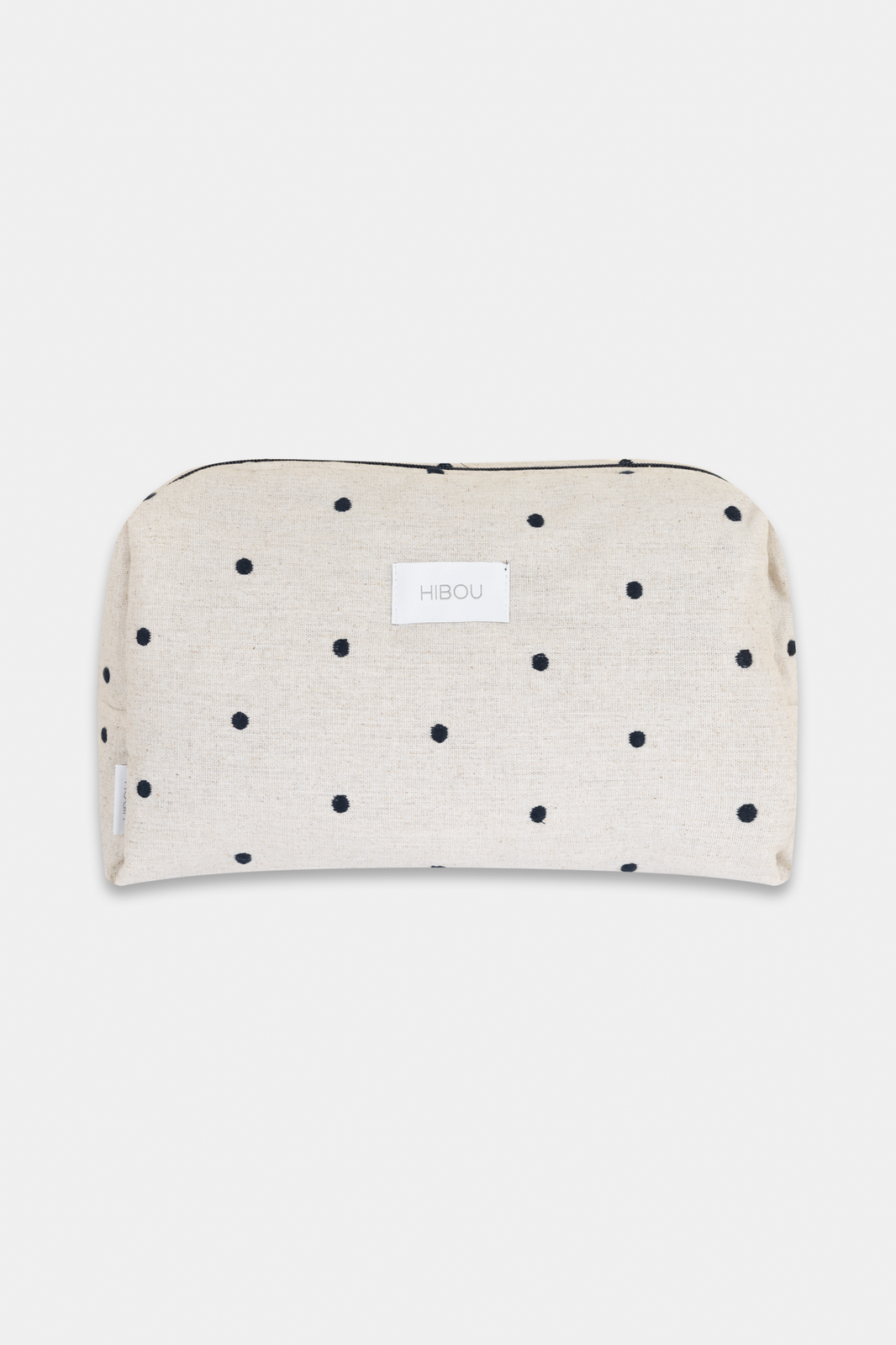 Ecru With Dots Large Cosmetic Bag