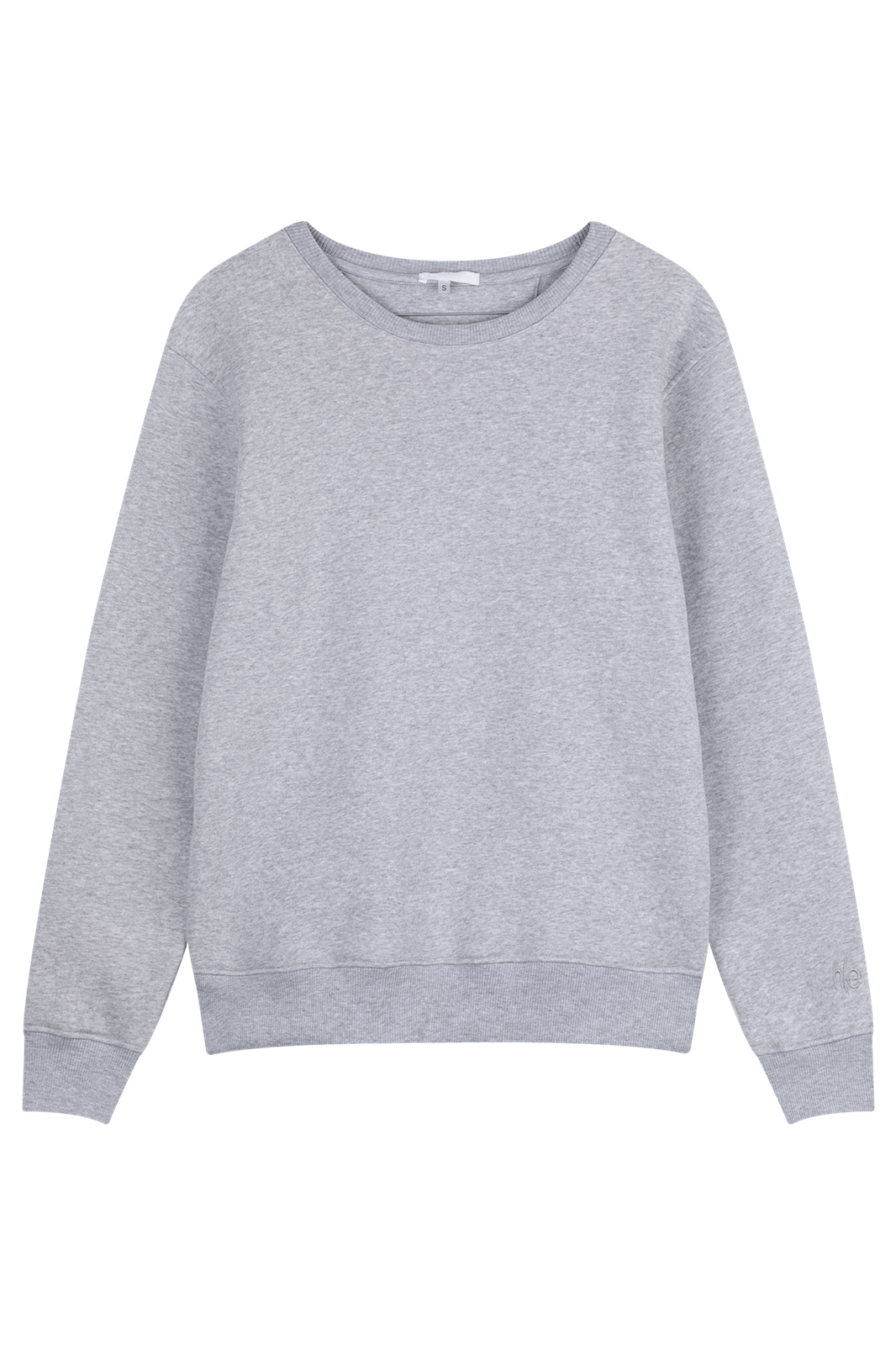 Grey Melange Basic Sweatshirt for Men
