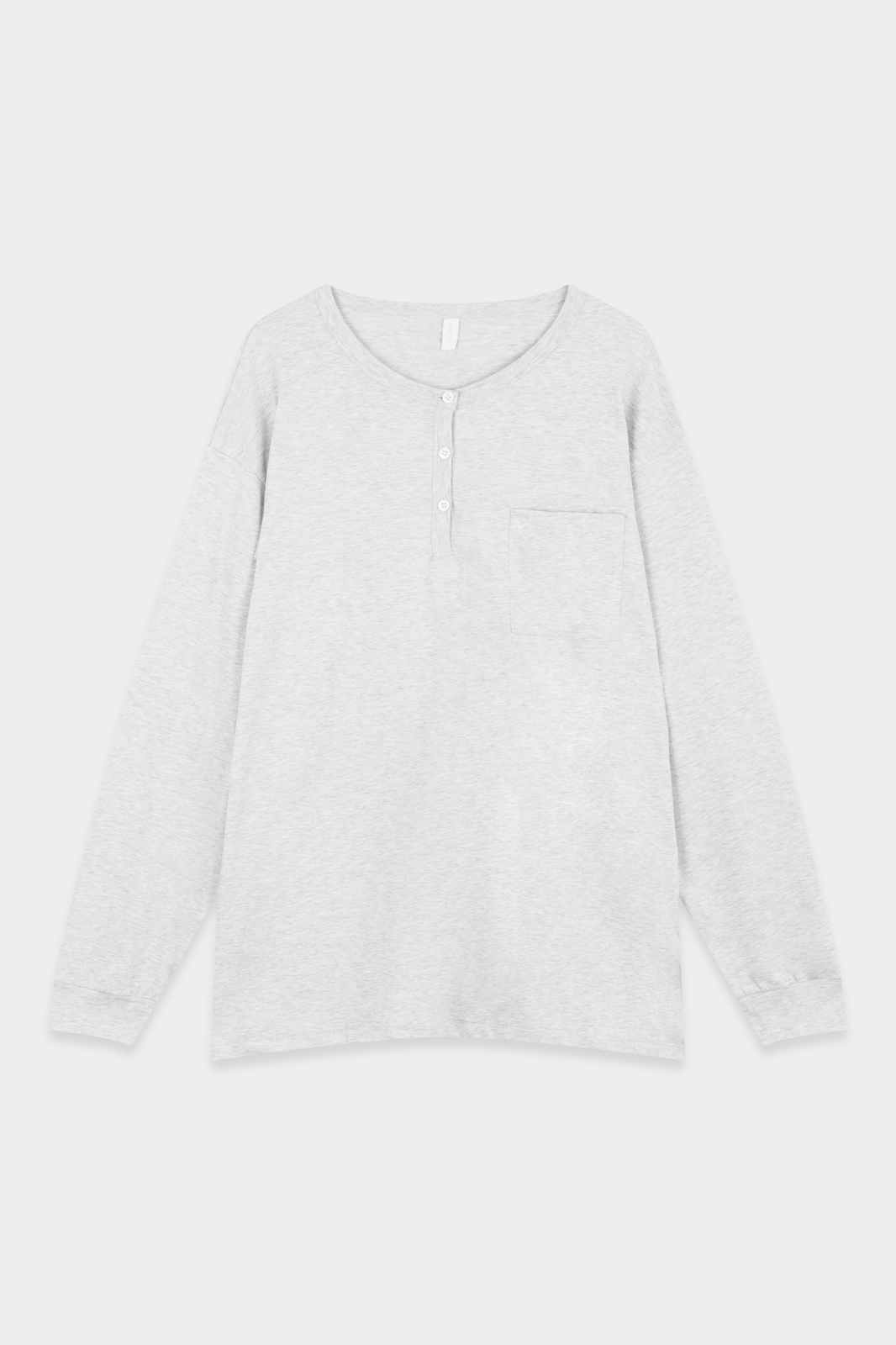 Grey Oversize Longsleeve With Buttons