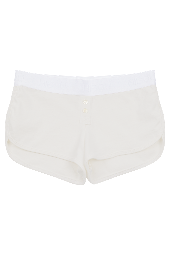 Off White Organic Cotton Shorts