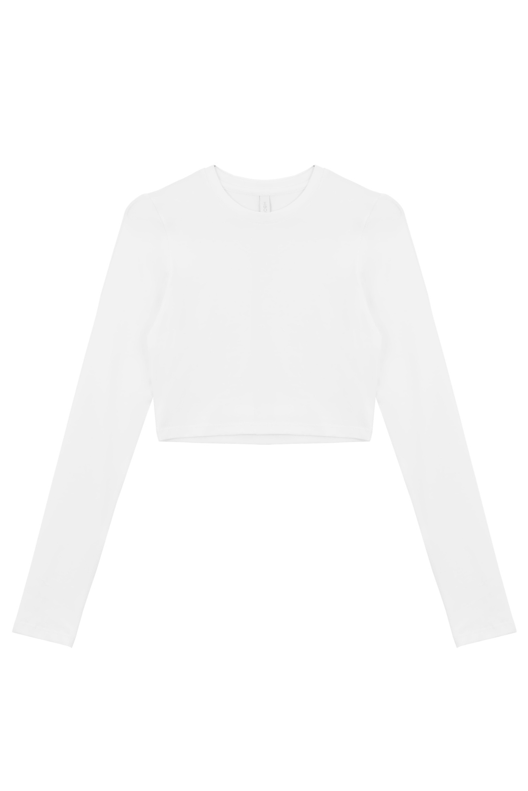 Off White Organic Fitted Cropped Longsleeve 