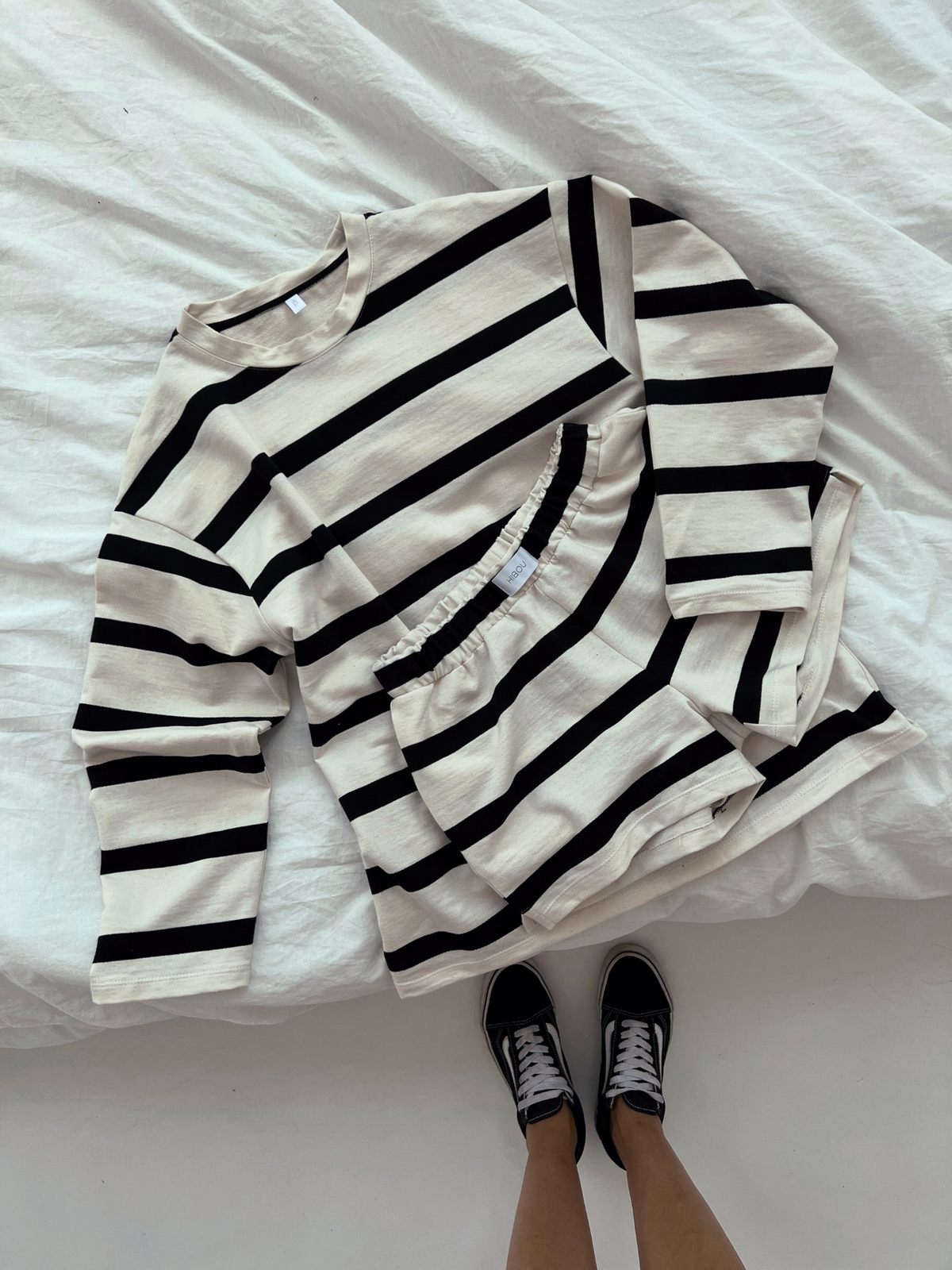 Striped Basic Shorts with Pockets