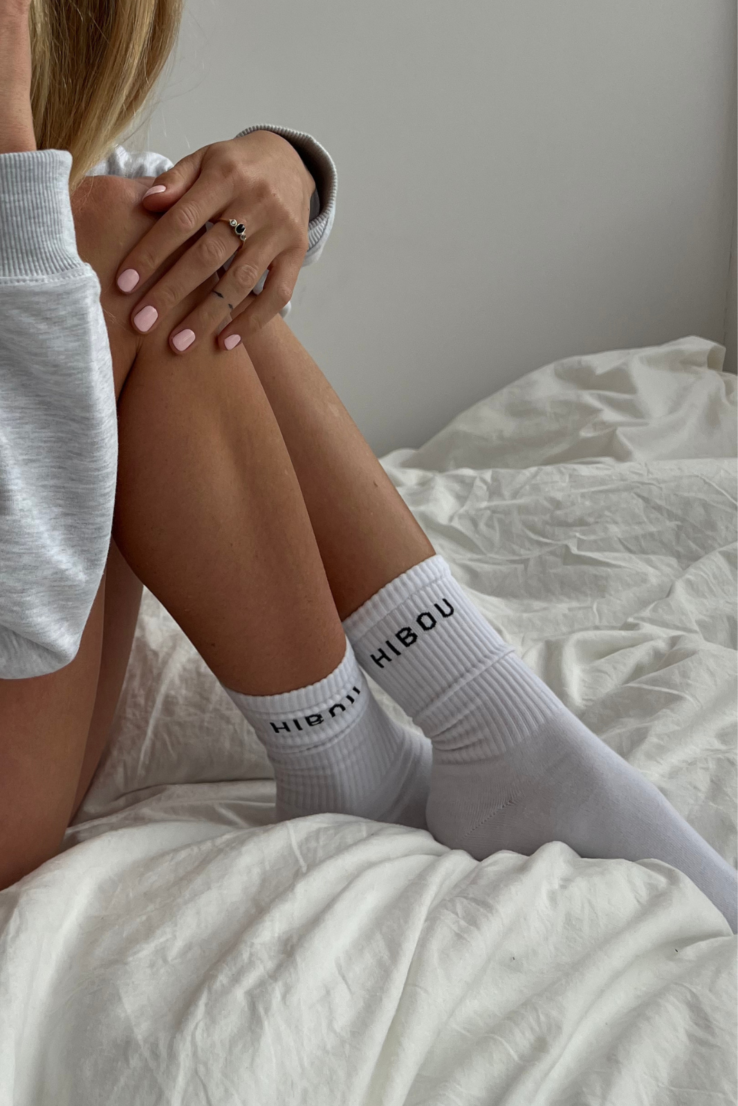 White Hibou Socks