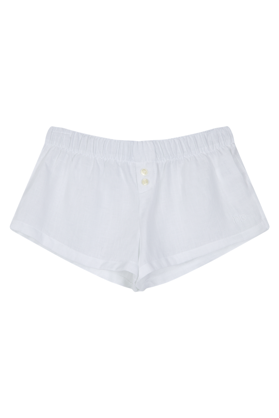 White Linen Short Boxers