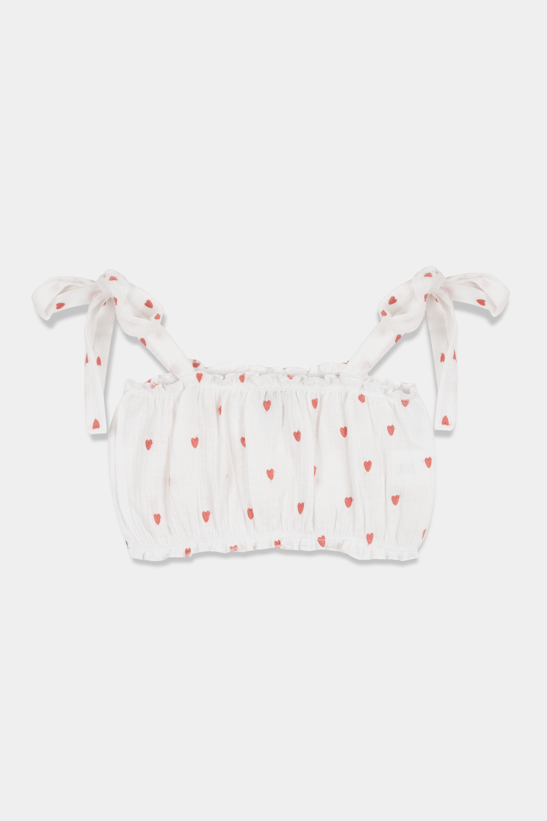 White Muslin Embroidered Top "Grace" 