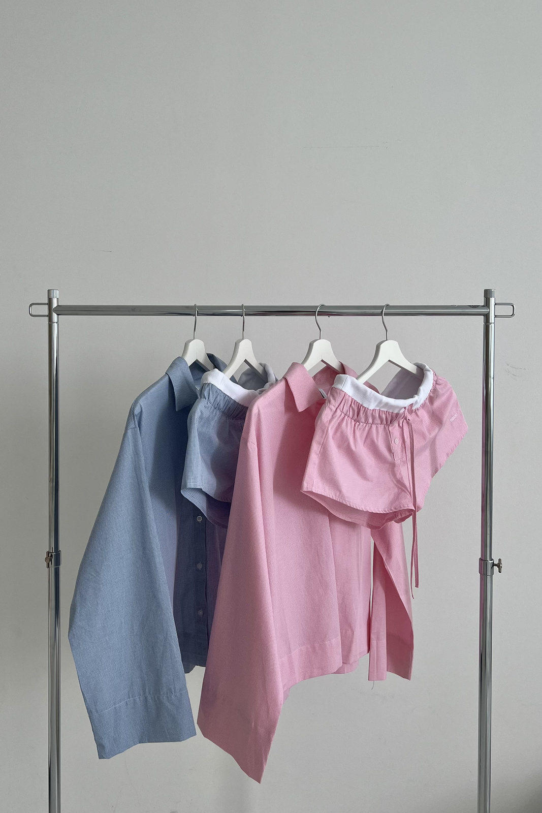 Pink Checkered Shirt "Kaia"