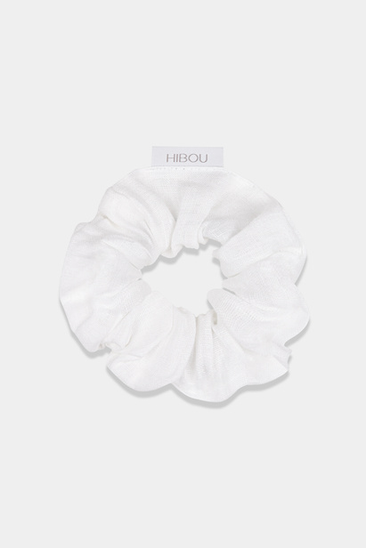 White Linen Scrunchie
