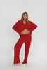 Wide Leg Bottoms "Erin" in Red