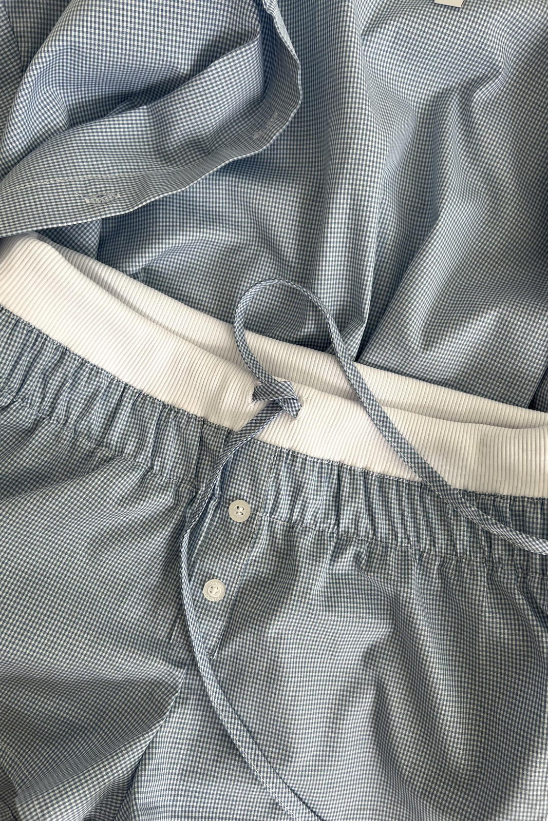 Blue Checkered Shorts "Cassie"