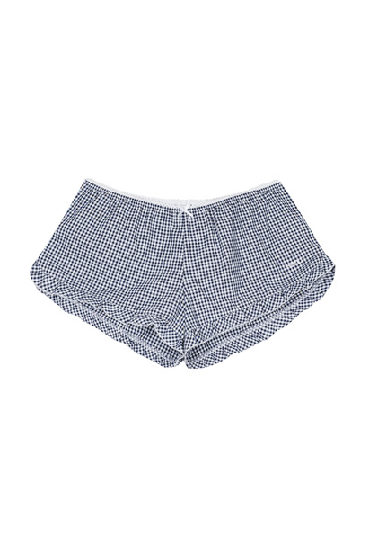 Navy Checkered Shorts "Flirty"