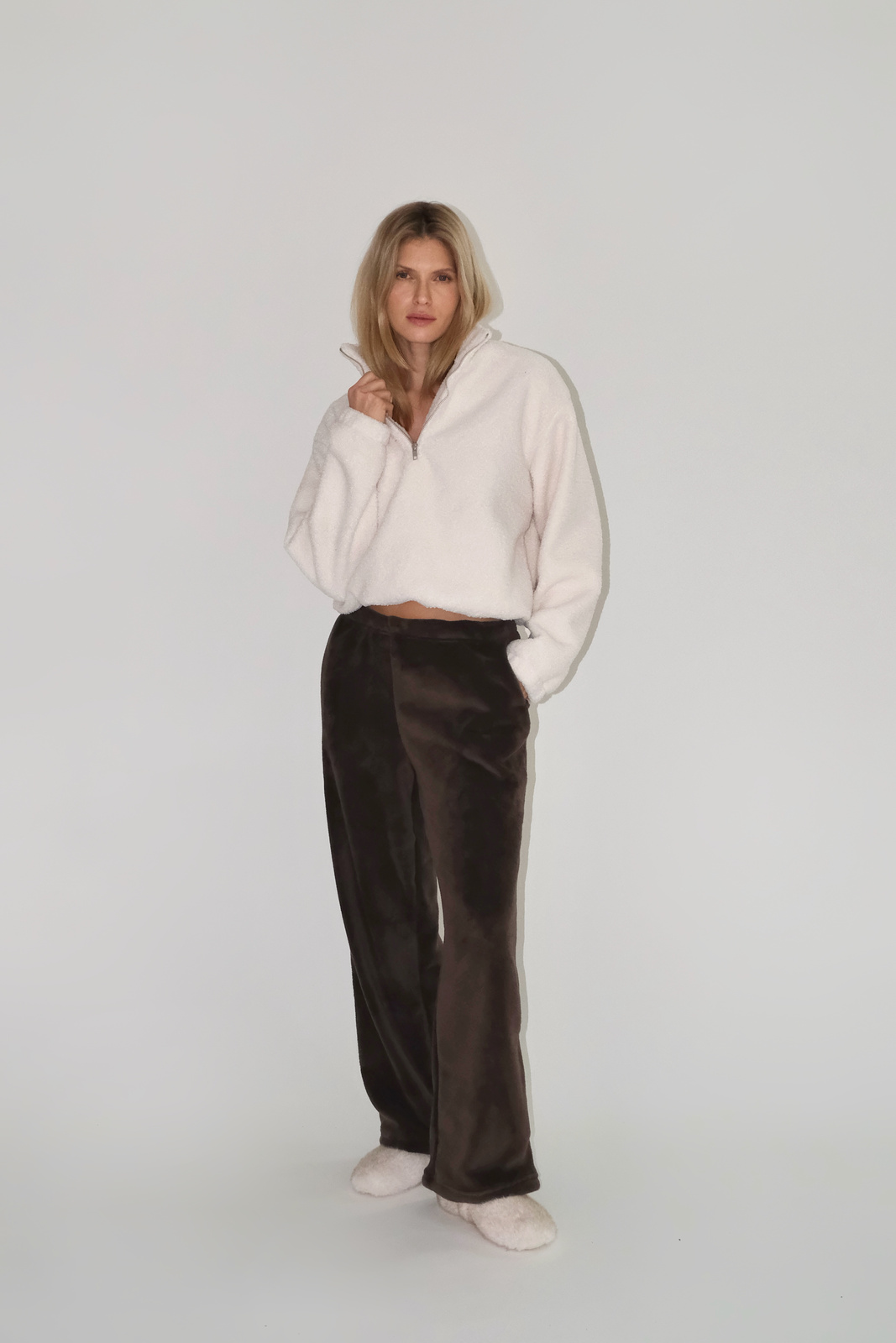 Wide Sweatpants "Rene" in Brown
