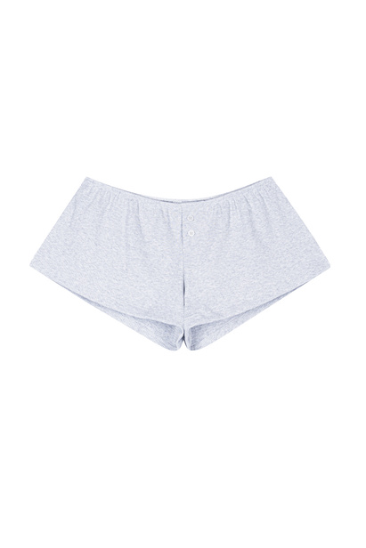 Ribbed Shorts in Light Melange