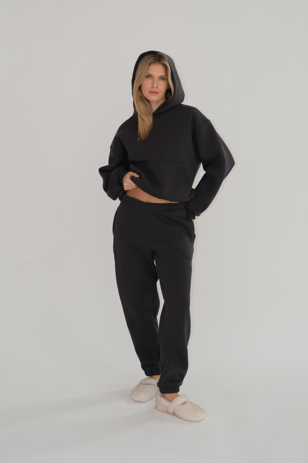 Anthracite Set "Emily" with Fleece