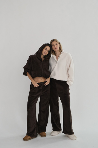 Wide Sweatpants "Rene" in Brown