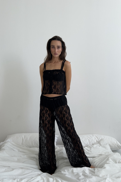 Black Lace Top "Polly"