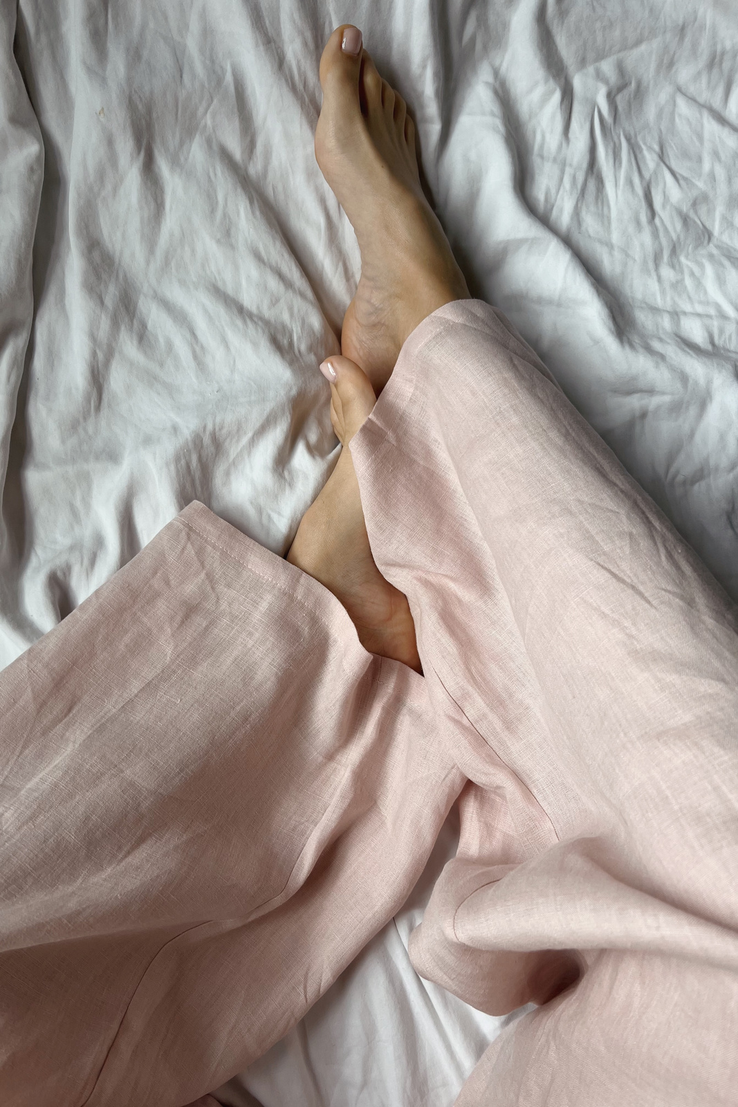 Pink Linen Bottoms "Rosa"