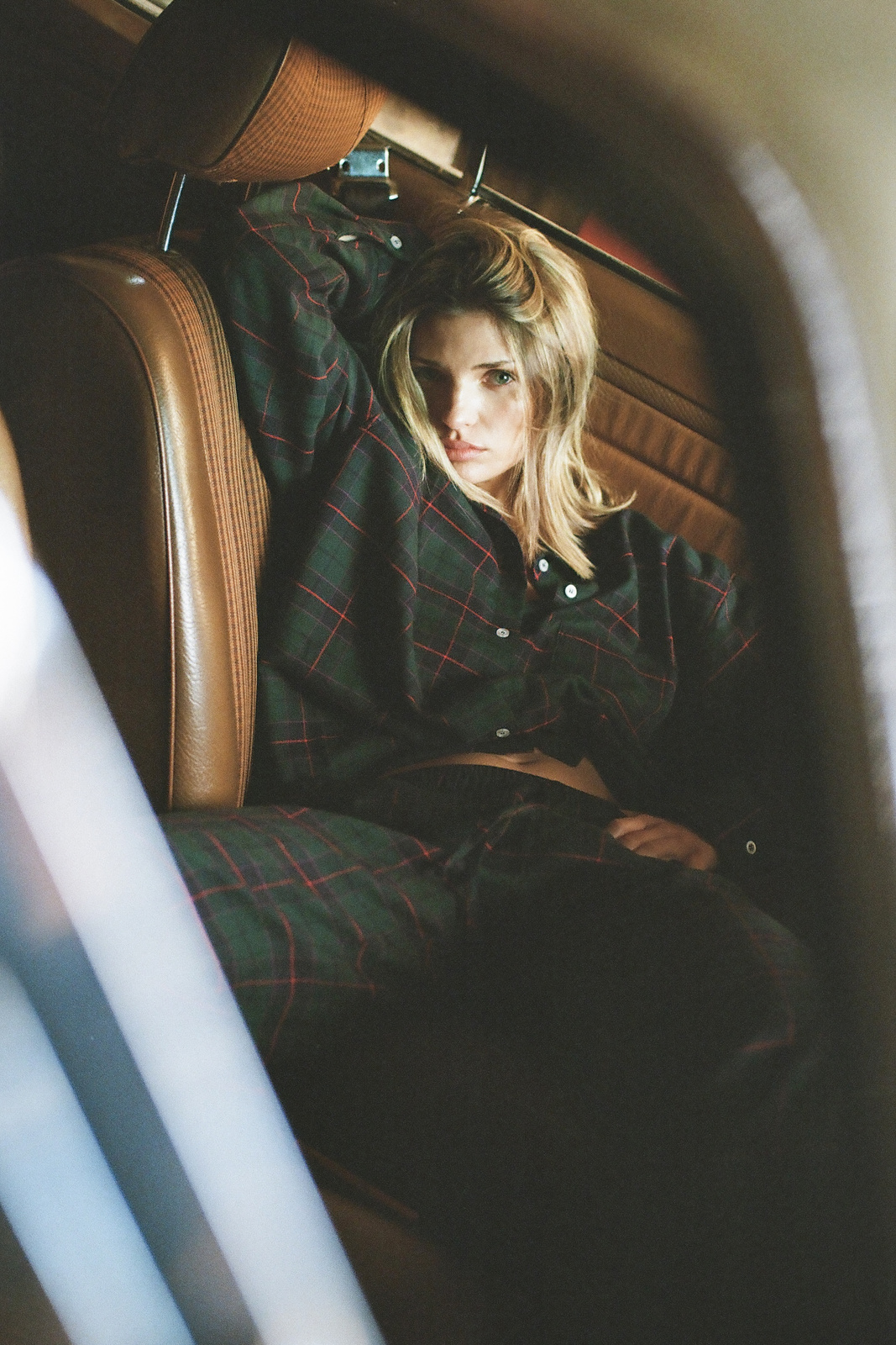 Green Checkered Oversized Shirt "Alva"