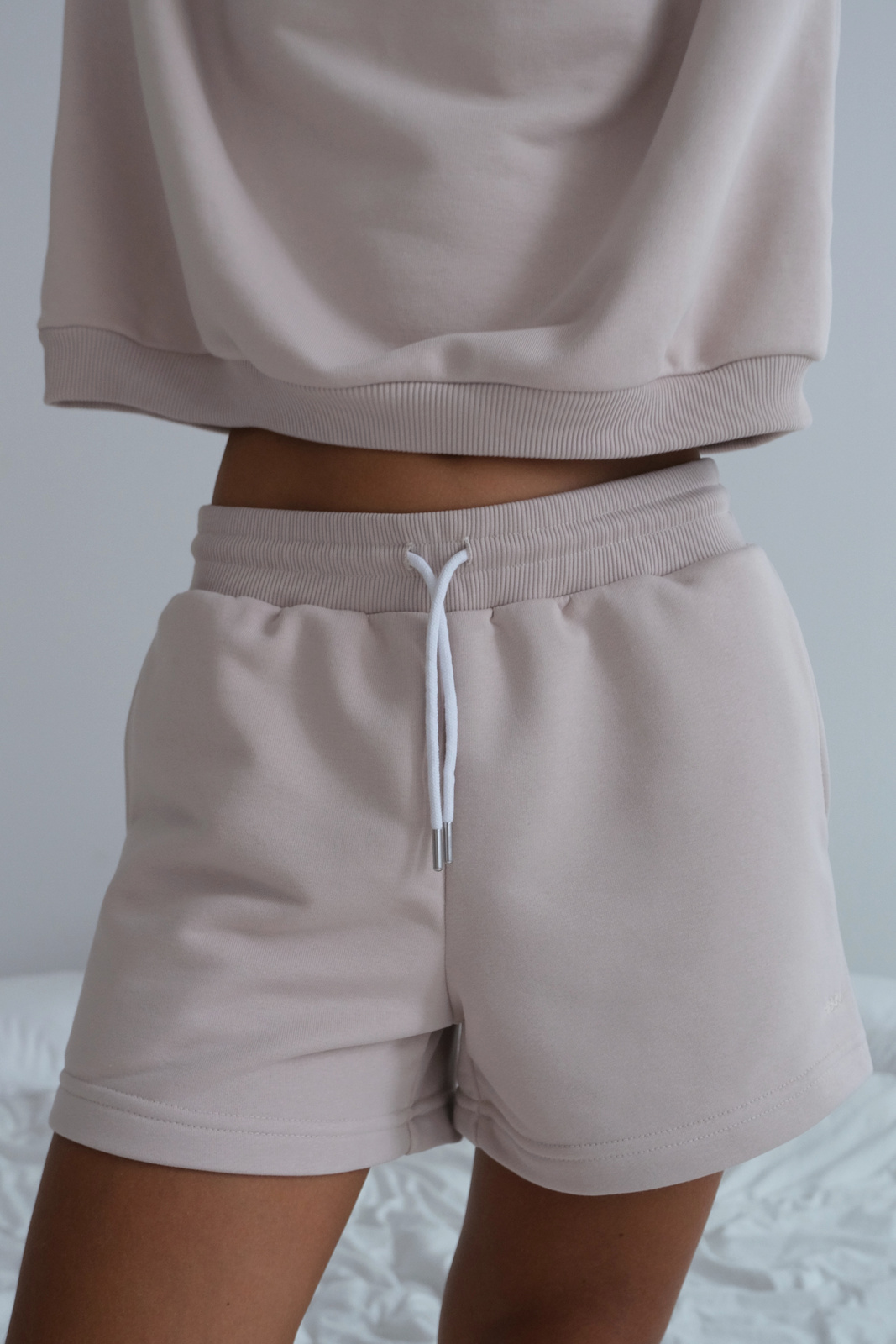 Sweatshorts "Nelly" in Powder Beige
