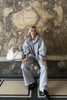Grey Melange Zipped Hoodie "Rene" with Fleece