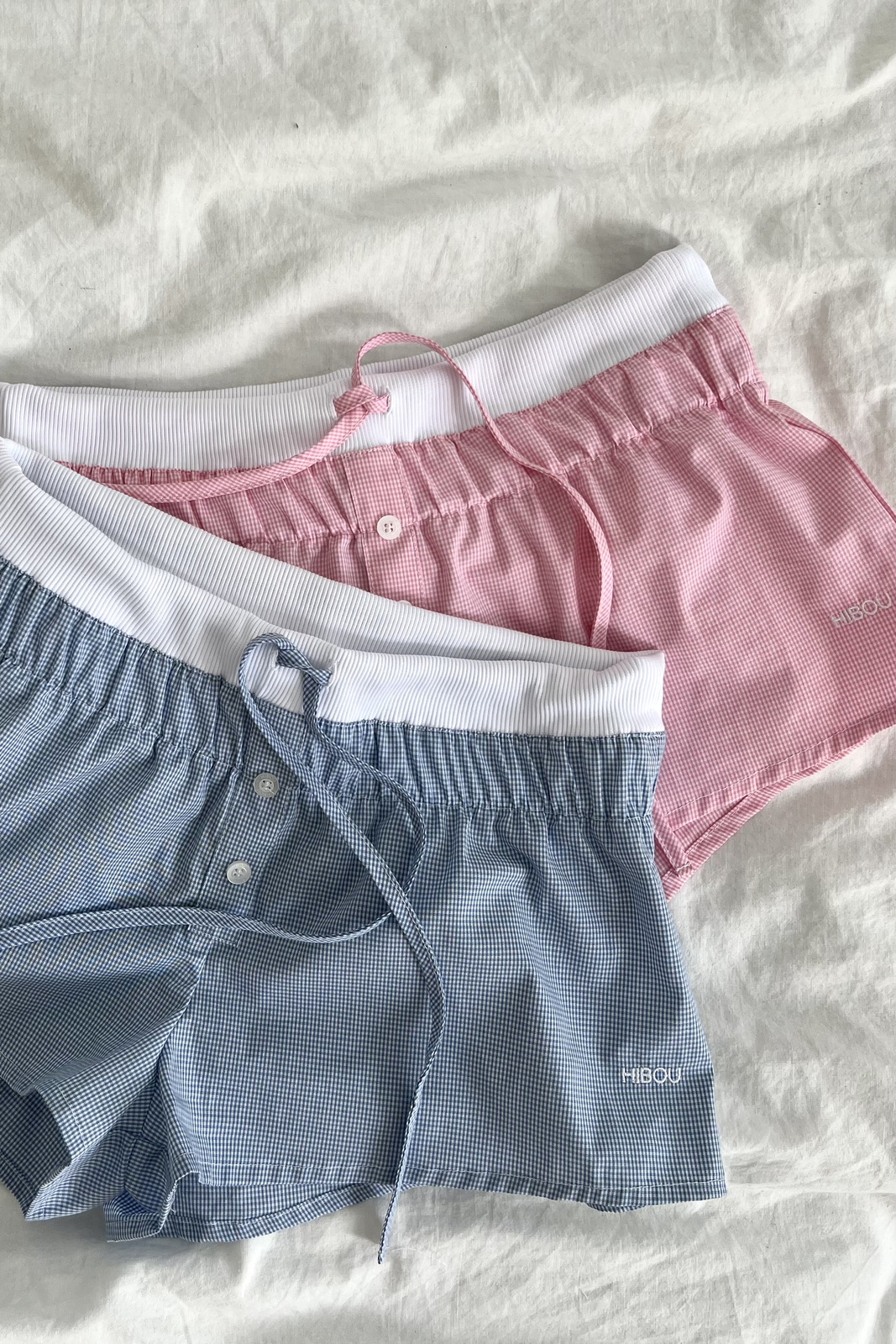 Blue Checkered Shorts "Cassie"