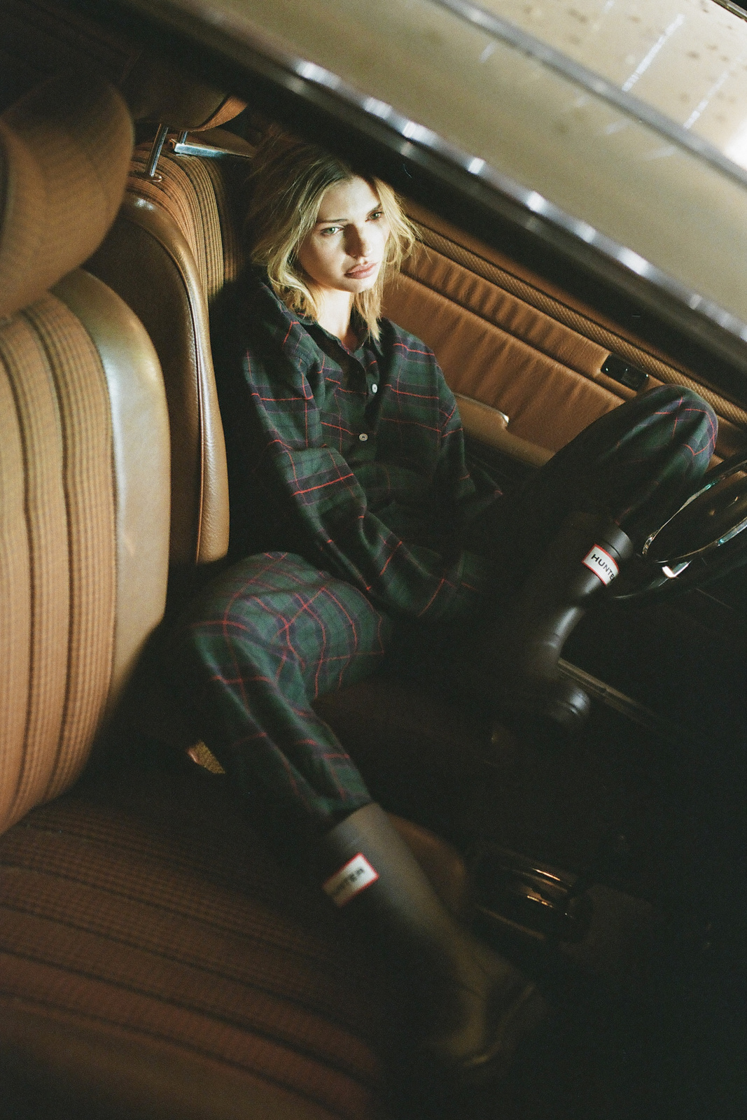 Green Checkered Oversized Shirt "Alva"