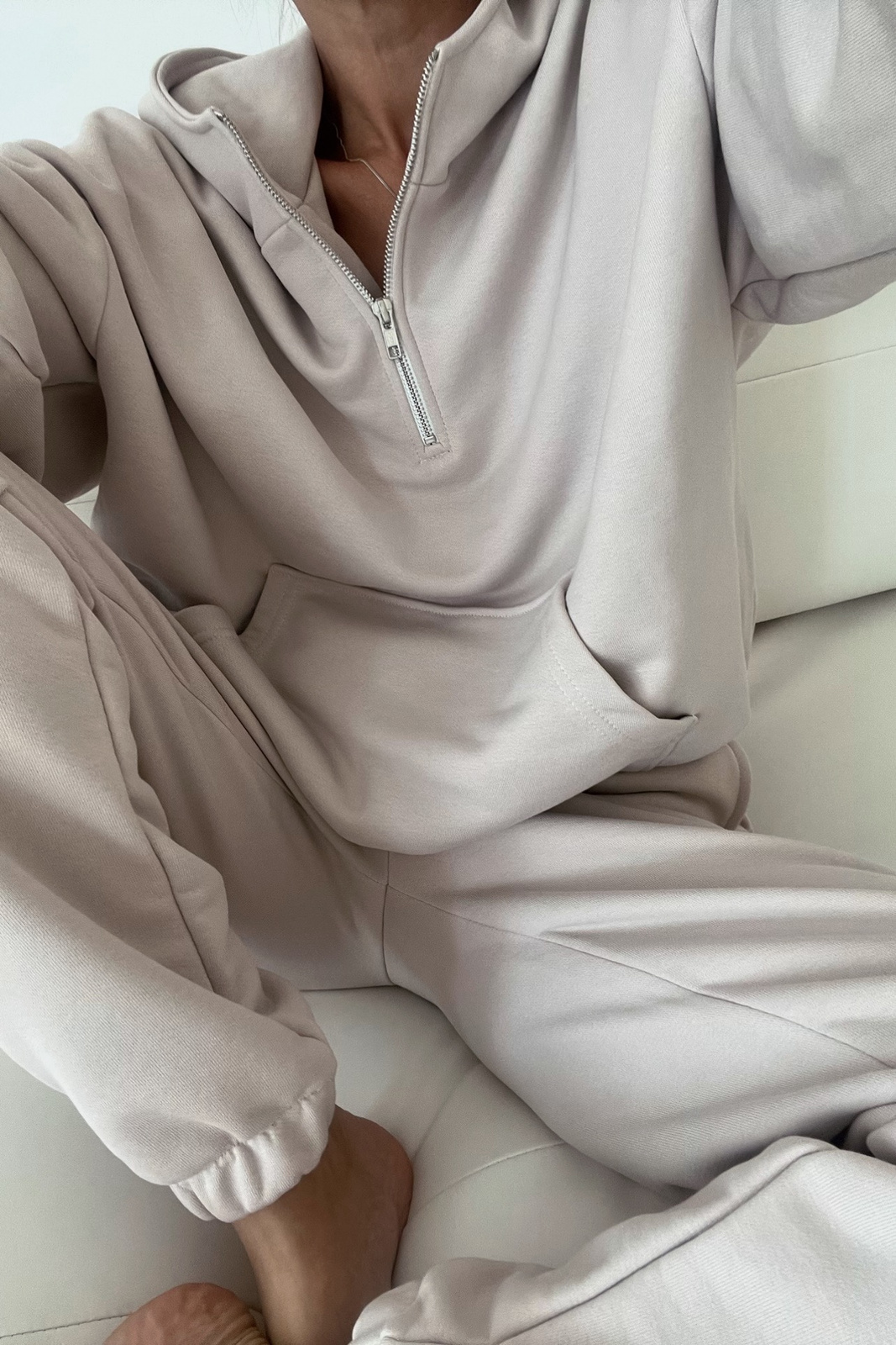 Unisex Sweatpants "Alex" in Powder Beige