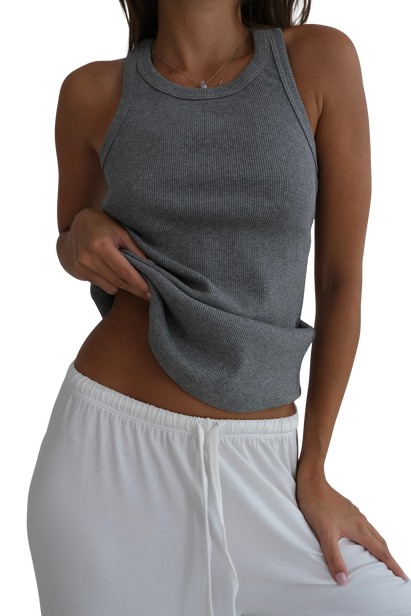 Ribbed Tank Top in Melange