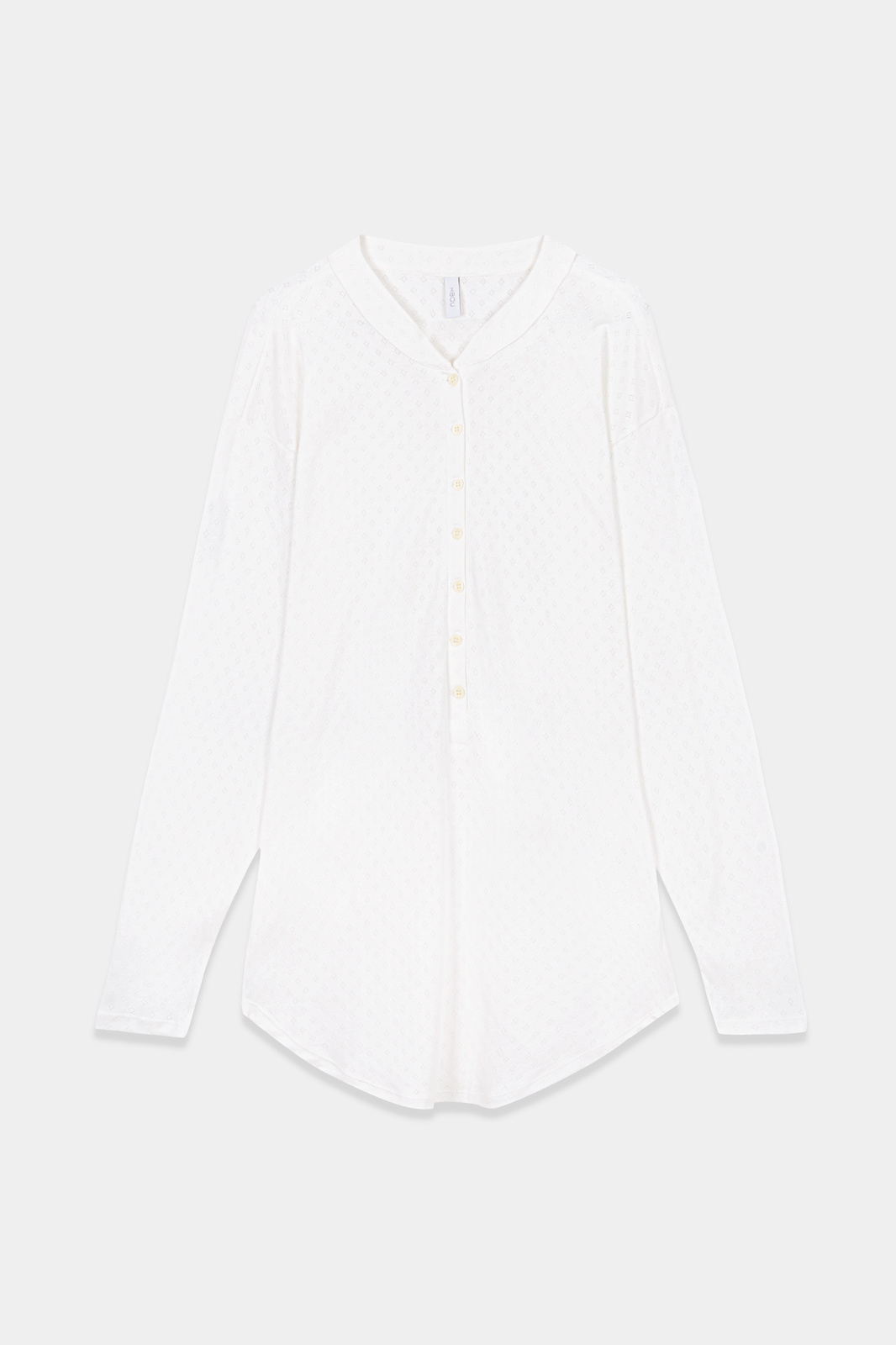 White Pointelle Longsleeve "Lisa"