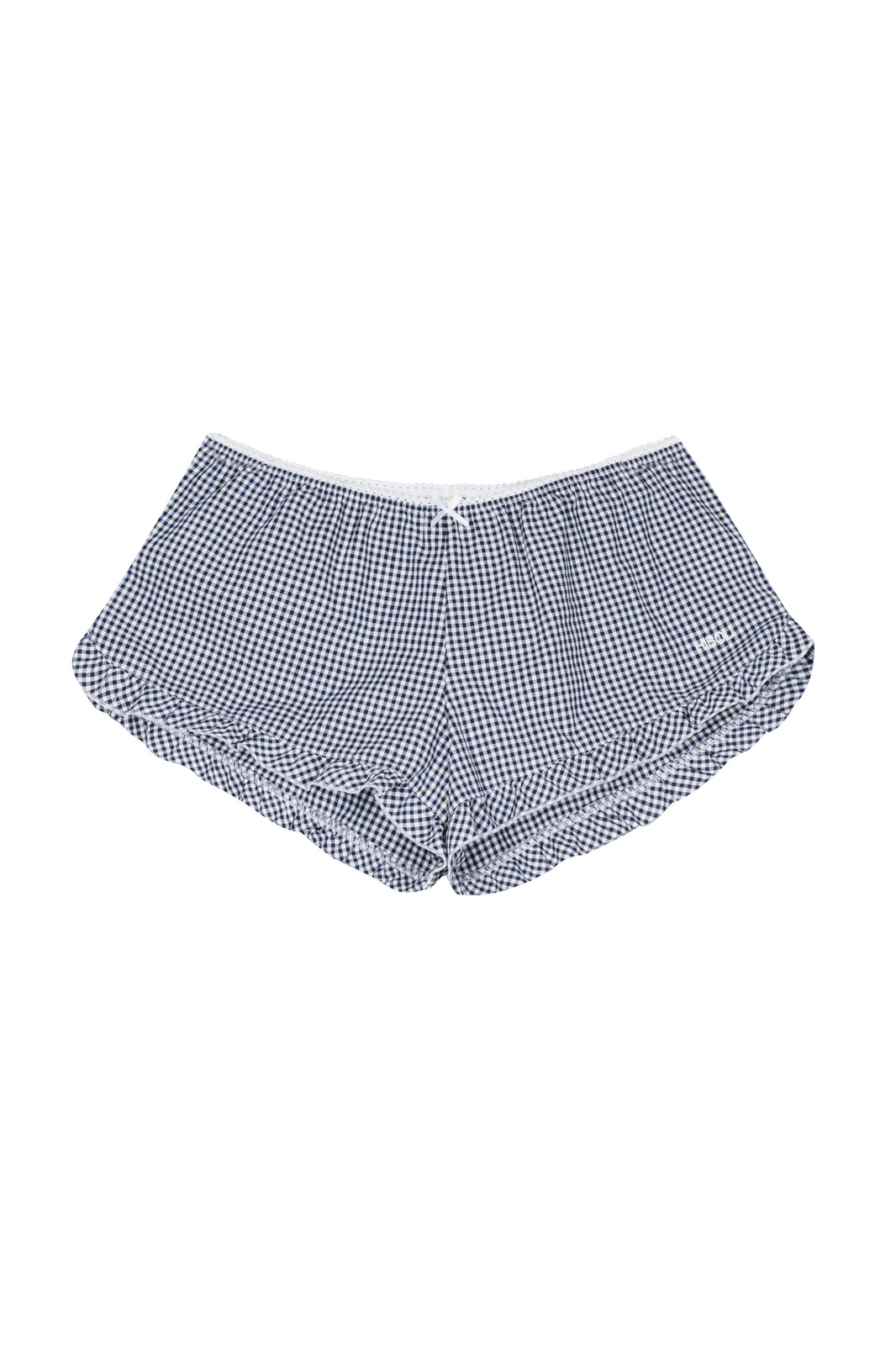 Navy Checkered Set Shorts