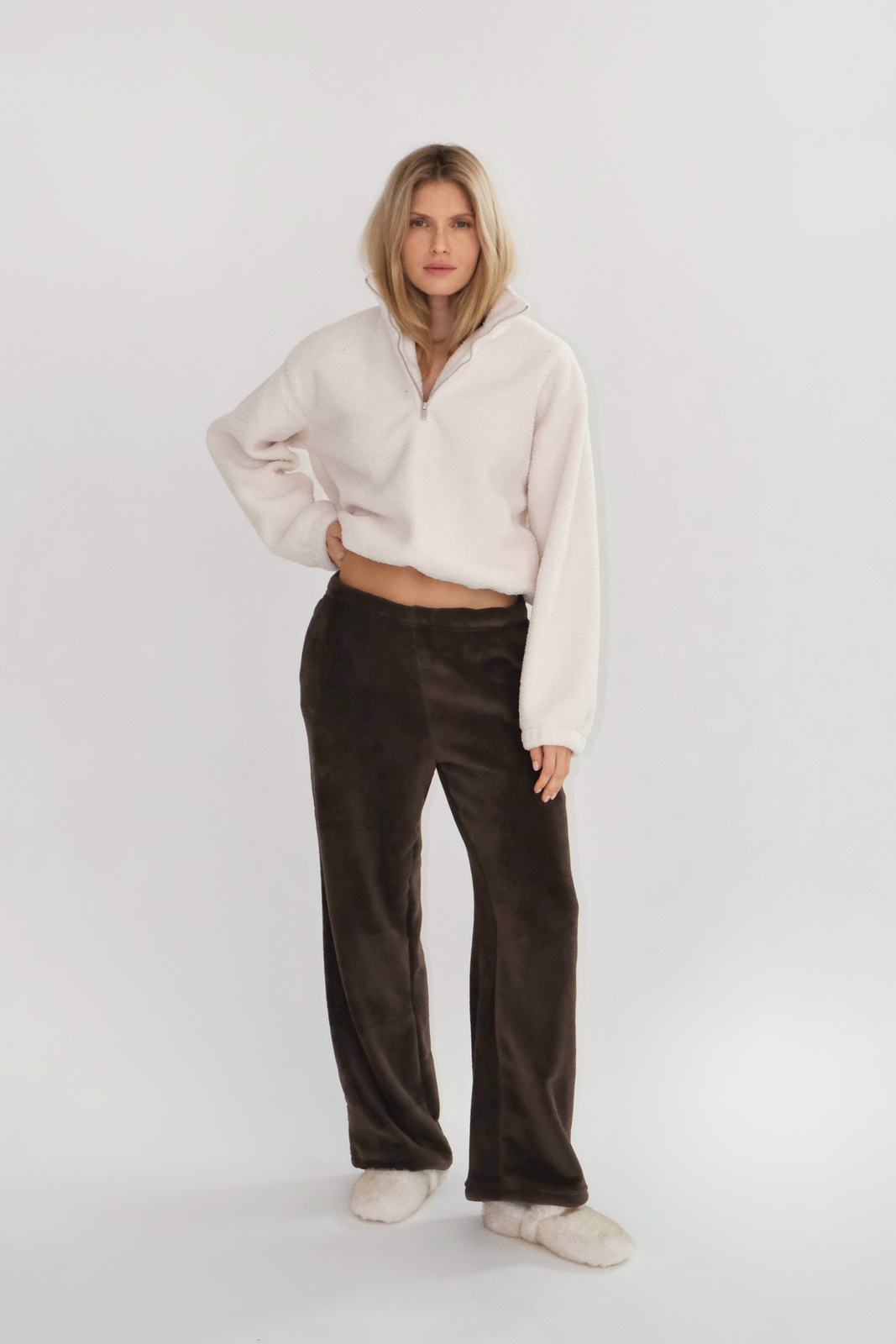 Wide Sweatpants "Rene" in Brown