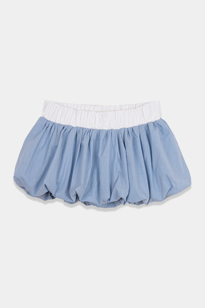 Blue Checkered Bubble Mini Skirt "Betty"