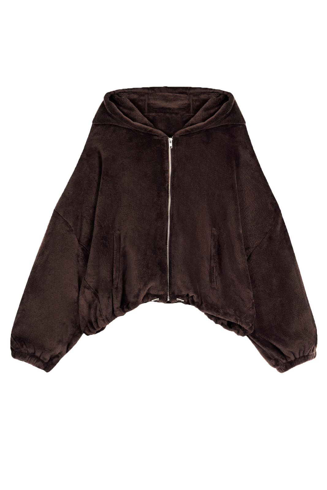 Brown Zipped Hoodie "Rene"