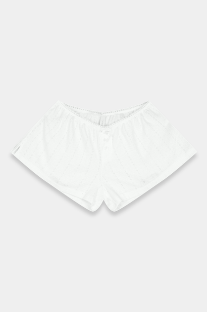 Off White Openwork Shorts "Rosie"