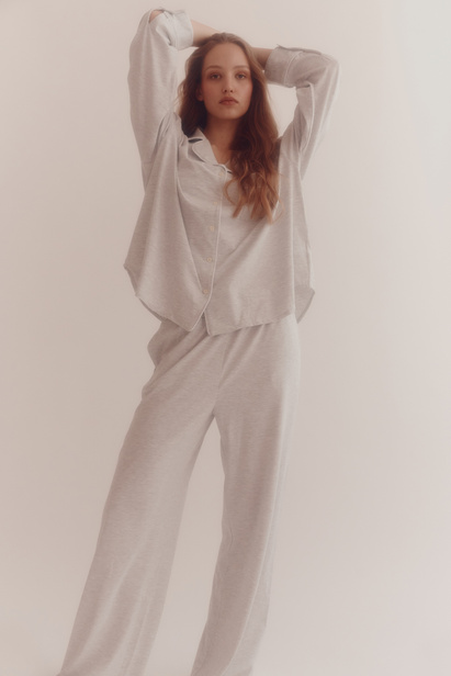 Light Melange Trousers "Stella"