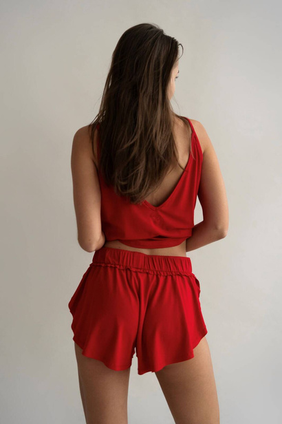 Red Pajama Top "Jolly"