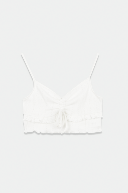 Off White Openwork Top "Chloe"